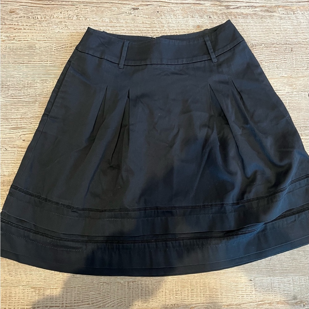 White House Black Market - black cotton skirt